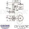 Grohe Rainshower System 310 Shower System Thermostat Dimensions